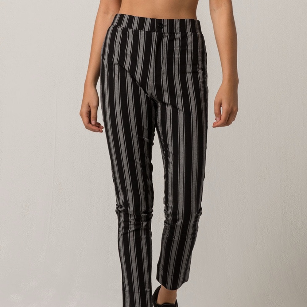 Striped Black and White Men's Pants